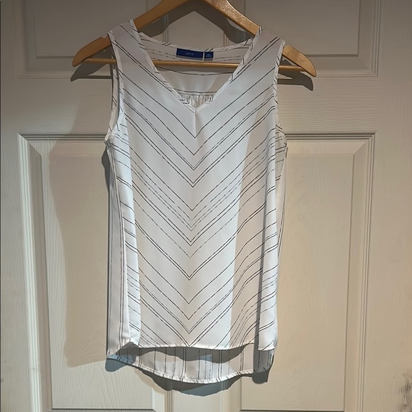 Apt. 9 Tops - Apt. 9 Asymmetrical Cream Fitted Tank Top